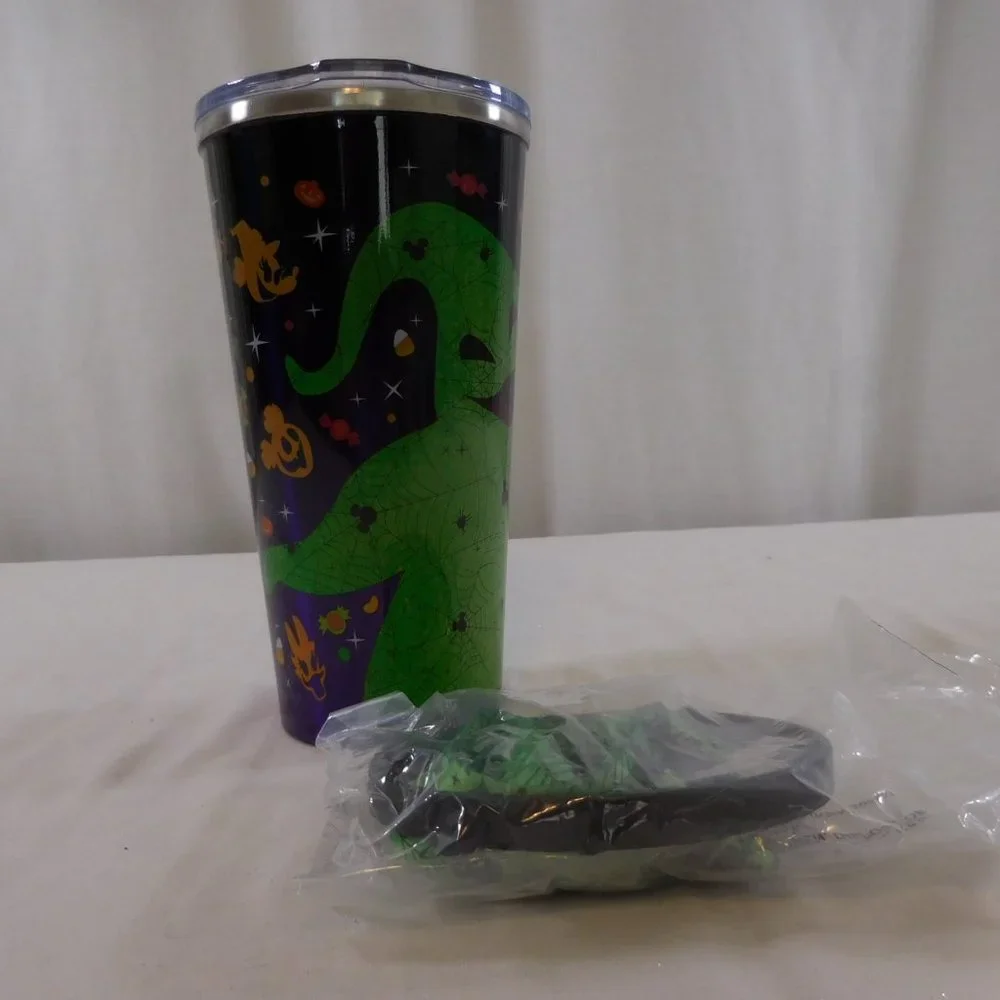 Disney Parks 2022  Oogie Boogie Stainless Steel Tumbler with Sealed Lanyard Hold